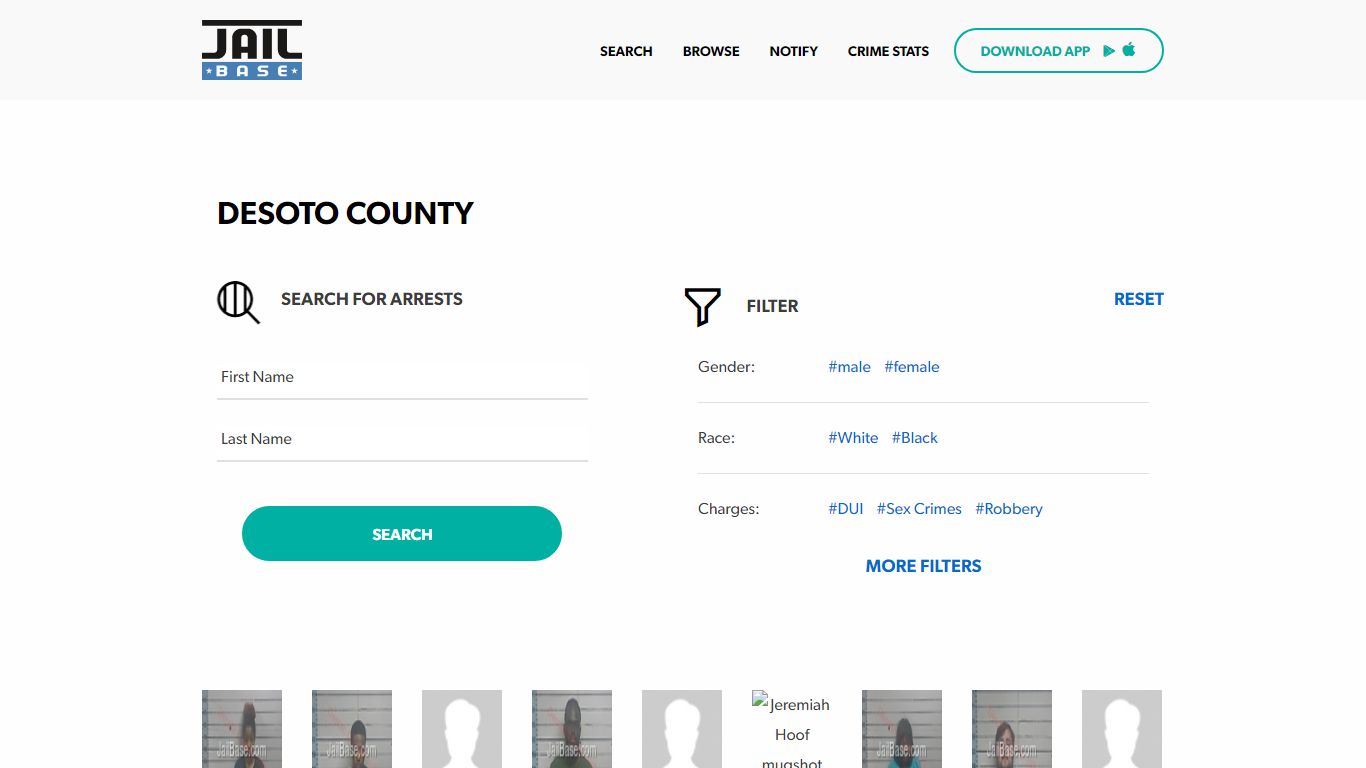 Desoto County Jail Inmate Search and Mugshots | JailBase
